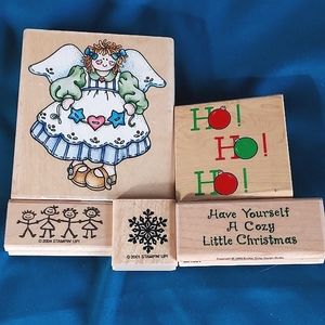 SET OF 5 RUBBER STAMPS